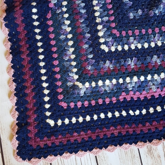 NEW! Handmade Knit Afghan Blanket - Picture 3 of 4